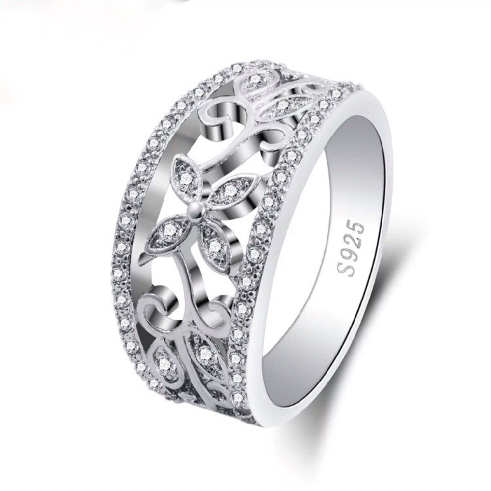 Flower New Zircon Stone Ring - Picture 2 of 7
